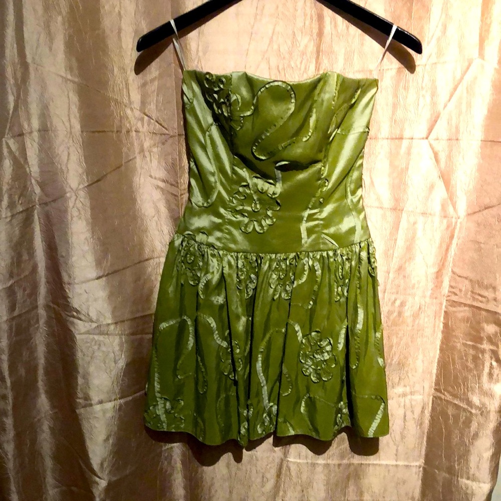 Sage colored Jessica McClintock dress